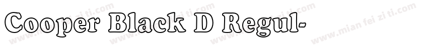 Cooper Black D Regul字体转换